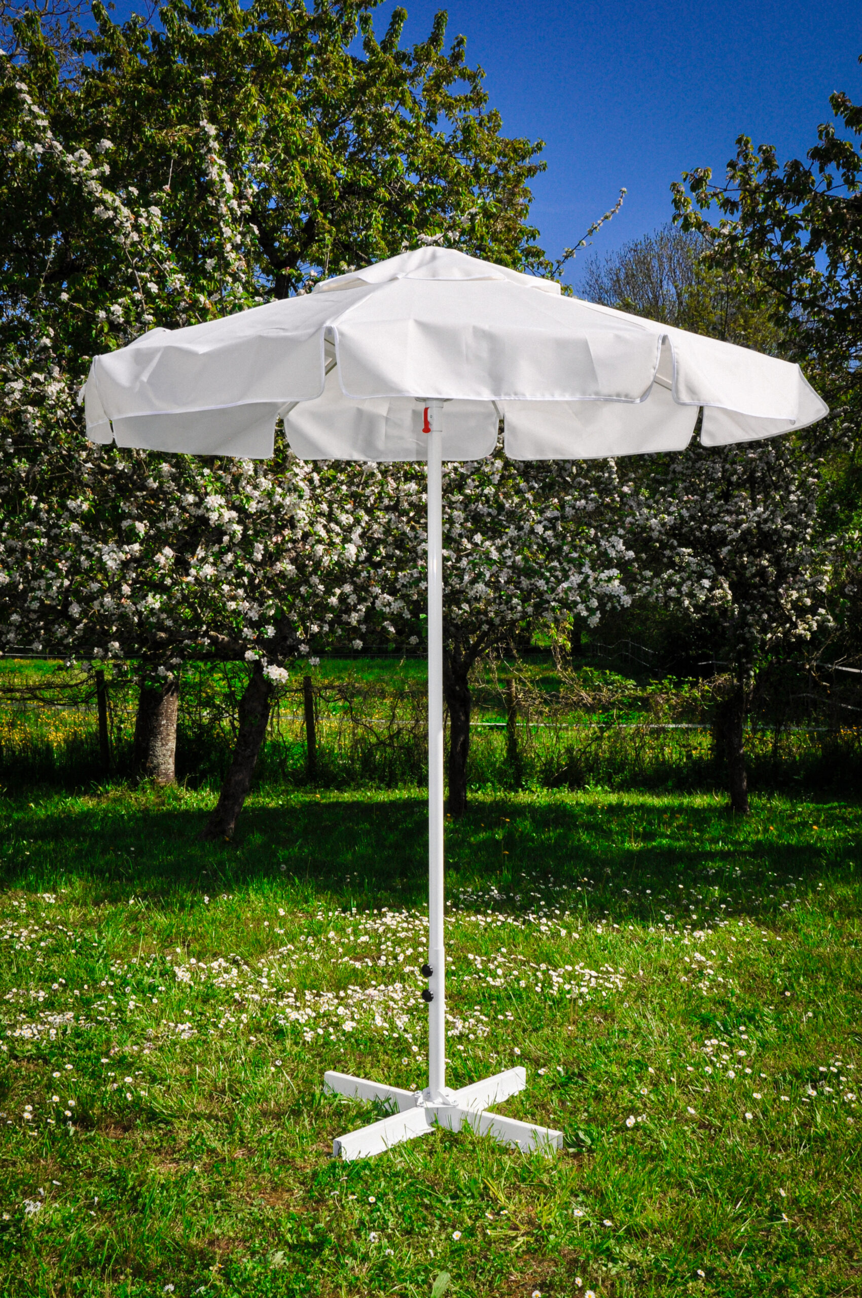 Parasol professionnel Bain de Soleil avec toile blanche